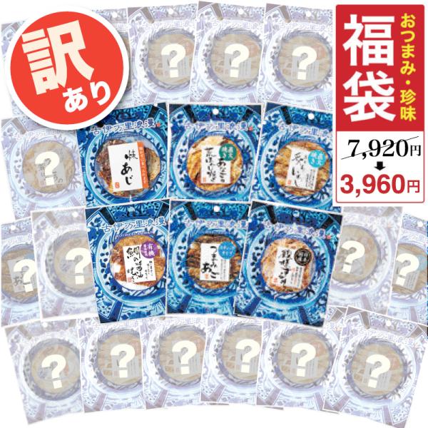 福袋 2026 おつまみ 22袋 半額 7,920円が3,960円 送料無料 食品 海鮮 訳あり 賞...