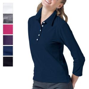 カットソー レディース オットージャパン Otto Japan 大きいサイズ 無地カットソー ポロカラーコットン混ストレッチカットソー