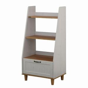 BILY 幅60cm ホワイト×ナチュラル ラック シェルフ