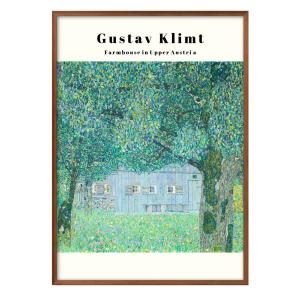 ポスター　絵画　インテリア　A3サイズ　0957グスタフクリムト　アッパーオーストリアの農家　イラスト　アート　北欧