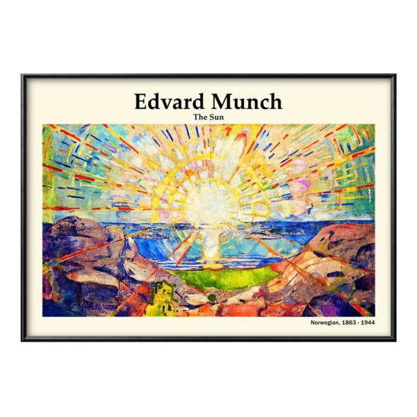 ポスター 1-6058エドヴァルト・ムンク 太陽 オリジナル商品 絵画 インテリア A3サイズ アー...