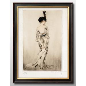 ルイ・イカール リリィ 人物画 絵画 女性 アールデコ アンティーク 銅