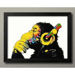 Banksy バンクシー モンキーヘッドフォン 猿 ポスター 選べる2 Banksy バンクシー モンキーヘッドフォン 猿 ポスター 選べる2