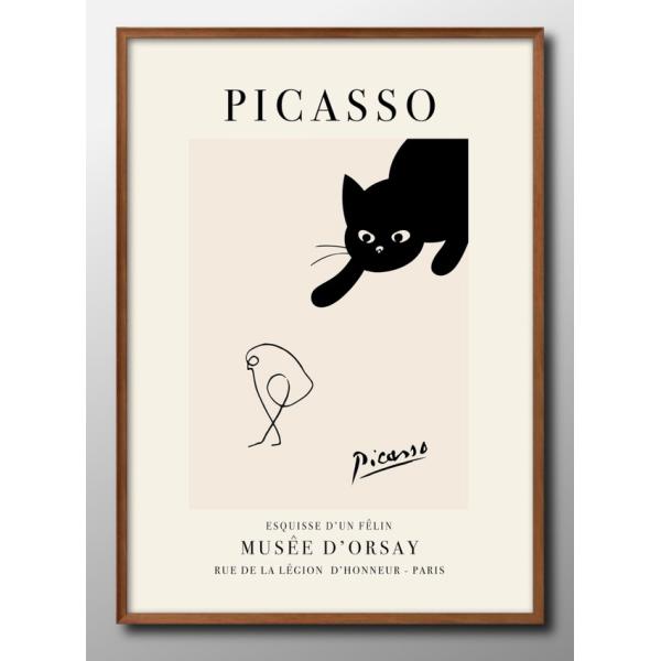 ポスター 11799 パブロ・ピカソ 猫 鳥 バード 絵画 インテリア A3サイズ アート 新築祝い...