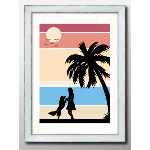 ポスター 12023ハワイ Hawaii サーフィン 海 絵画 インテリア A3サイズ