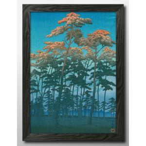 日本製 ポスター 12174 川瀬巴水 大宮氷川公園 絵画 インテリア A3サイズ アート 新築祝い ギフト 模様替え 北欧 管理ID: