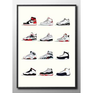 日本製 ポスター 12717Nike ナイキ エアジョーダン スニーカー 絵画 インテリア A3サイズ アート 新築祝い ギフト 模様替え 北欧 管理ID: