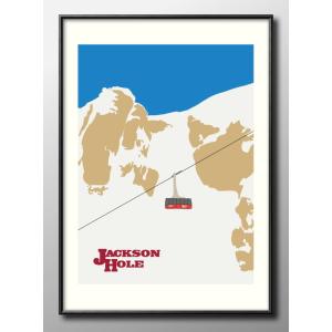 日本製 ポスター 12800ビンテージ スキー ジャクソンホール 絵画 インテリア A3サイズ アート 新築祝い ギフト 模様替え 北欧 管理ID: