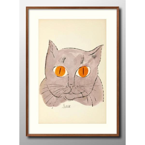 アート ポスター おしゃれ 絵画 インテリア 12961アンディ・ウォーホル 猫 ネコ A3サイズ ...