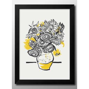 日本製 ポスター 13019ゴッホ モチーフ ひまわり 絵画 インテリア A3サイズ アート 新築祝い ギフト 模様替え 北欧 管理ID: