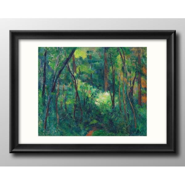 ポスター 13034 ポール・セザンヌ Interior of a forest 絵画 インテリア ...