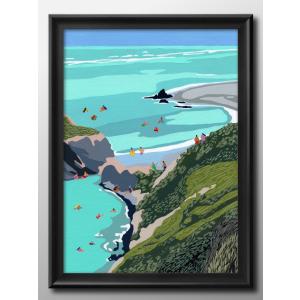 日本製 ポスター 8789 ハワイ ワイキキビーチ 絵画 インテリア A3