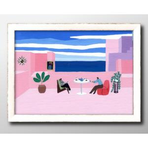 絵画 版画 リトグラフ ジョンボッチ ラグナピーチ 青空 送料無料