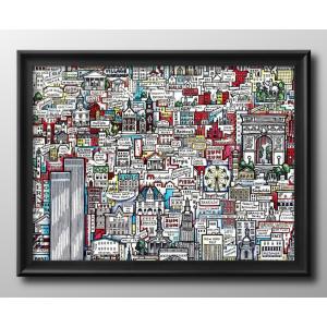 日本製 ポスター マンハッタン ニューヨーク 地図 アメリカ 北欧 絵画 インテリア A3サイズ アート 新築祝い ギフト 模様替え インテリア 管理ID:14582