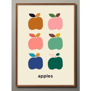 日本製 ポスター 林檎 アップル 北欧 絵画 インテリア A3サイズ アート 新築祝い ギフト 模様替え インテリア 管理ID:14641
