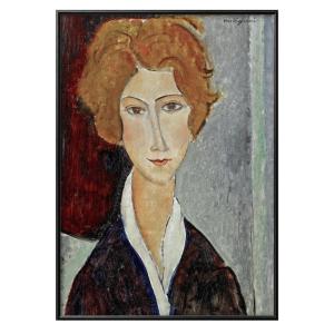 日本製 ポスター 1514 アメデオ・モディリアーニ 女性の肖像 絵画 インテリア A3サイズ アート 新築祝い ギフト 模様替え 北欧 管理ID: