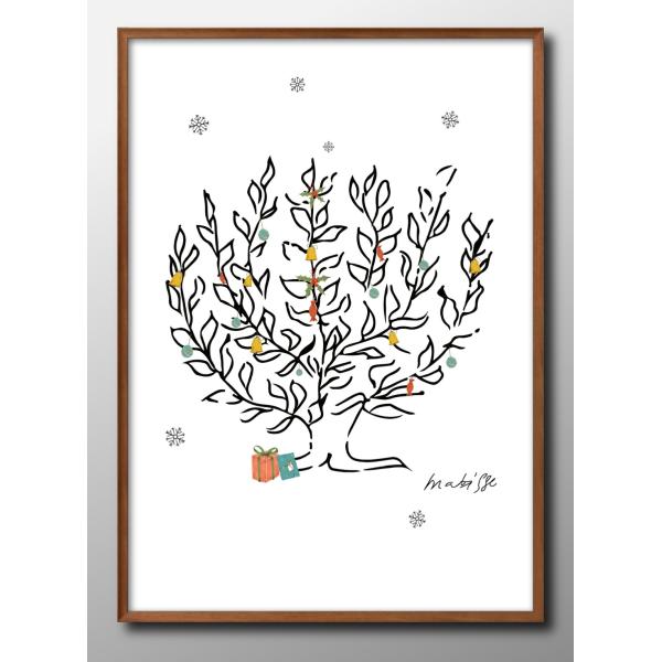 ポスター マティス 低木 クリスマスツリー 絵画 インテリア A3サイズ アート 新築祝い ギフト ...