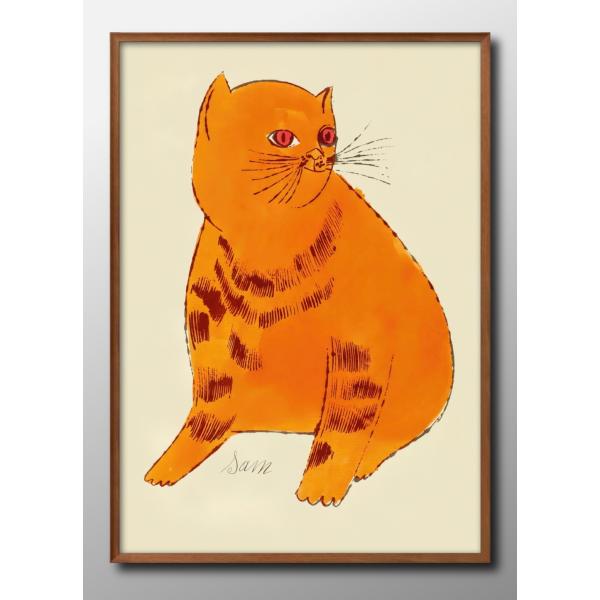 ポスター アンディ・ウォーホル 猫 ネコ Sam 絵画 インテリア A3サイズ アート 新築祝い ギ...