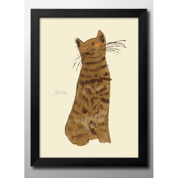 ポスター アンディ・ウォーホル 猫 ネコ Sam 絵画 インテリア A3サイズ アート 新築祝い ギ...