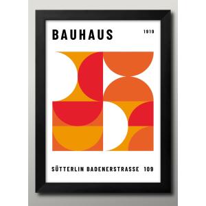 日本製 ポスター バウハウス BAUHAUS ミッドセンチュリー 絵画 インテリア A3サイズ アート 新築祝い ギフト 模様替え 北欧 マット紙16031