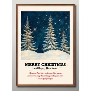 日本製 メリークリスマス Xmas Christmas サンタクロース ビンテージイラスト 絵画 インテリア A3サイズ アート 新築祝い ギフト 模様替え 北欧 管理ID:16234
