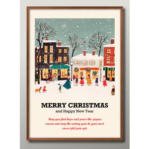 日本製 メリークリスマス Xmas Christmas サンタクロース ビンテージイラスト 絵画 インテリア A3サイズ アート 新築祝い ギフト 模様替え 北欧 管理ID:16242