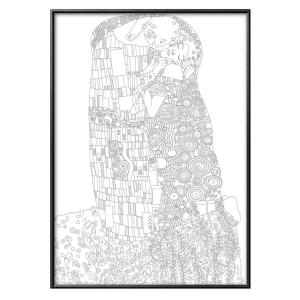 日本製 ポスター 1630 グスタフ・クリムト 接吻 絵画 インテリア A3サイズ アート 新築祝い ギフト 模様替え 北欧 管理ID: