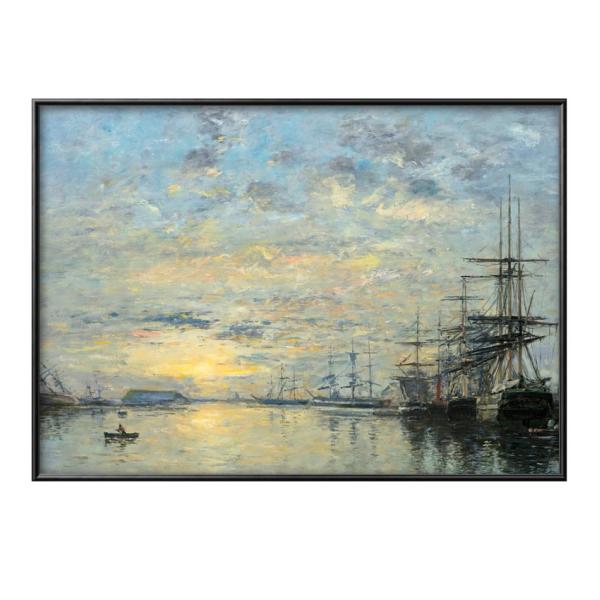 ポスター 5819 ウジェーヌ・ブーダン Le Havre, Bassin De L’eure 絵画...