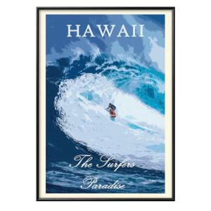 ポスター 8790 ハワイ ホノルル 絵画 インテリア A3サイズ アート 新築