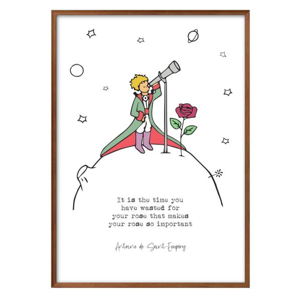 ポスター 8494 サン＝テグジュペリ 星の王子さま 絵画 インテリア A3サイズ アート 新築祝い...