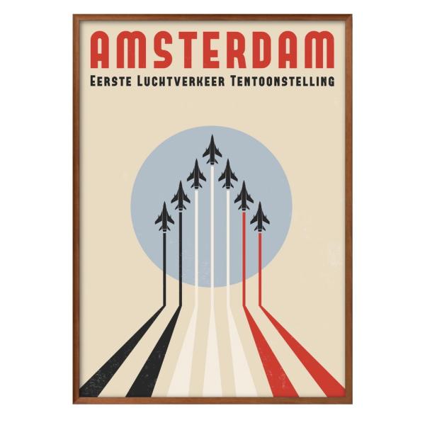 ポスター 9035 アムステルダム 飛行機 絵画 インテリア A3サイズ アート 新築祝い ギフト ...