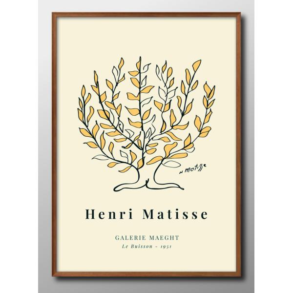 ポスター 9579 アンリ・マティス マチス 低木 イエロー 絵画 インテリア A3サイズ アート ...