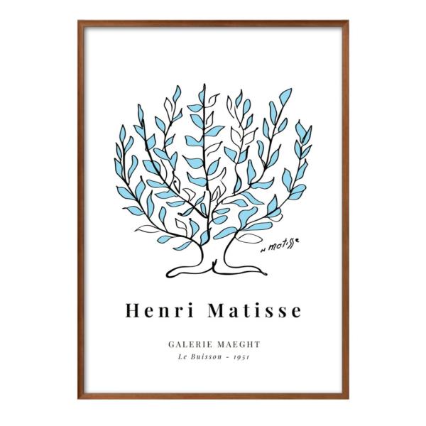 ポスター 9581 アンリ・マティス マチス 低木 アクアブルー 絵画 インテリア A3サイズ アー...