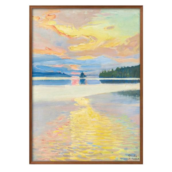 ポスター 9707 アクセリ・ガッレン＝カッレラ Sunset Over Lake Ruovesi ...
