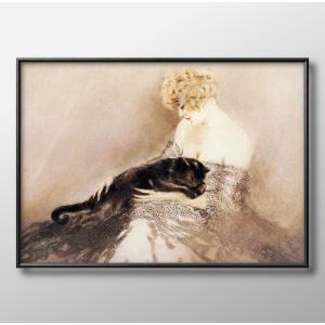 ルイ・イカール リリィ 人物画 絵画 女性 アールデコ アンティーク 銅