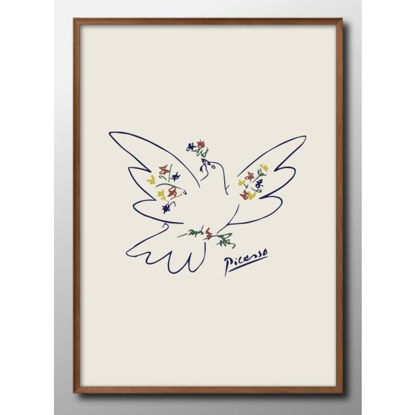 パブロ ピカソ 平和の鳩 A3 サイズ ポスター アート 北欧  額 フレーム