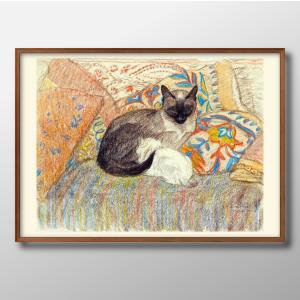ポスター 12948 アンリ・マティス マチス 猫 黒猫 ネコ 絵画