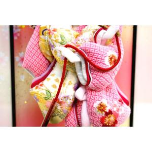 羽子板 久月 桜刺繍 薄桃 舞美 ケース飾り ...の詳細画像3