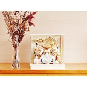 久月 五月人形 兜飾り 白銀 水色縅 伊達政宗公之兜 透かし麻の葉模様