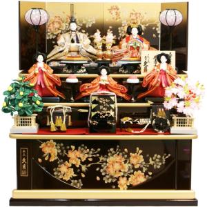 雛人形 久月作 束帯十二単衣姿「よろこび雛」　五人 三段飾り S-3211