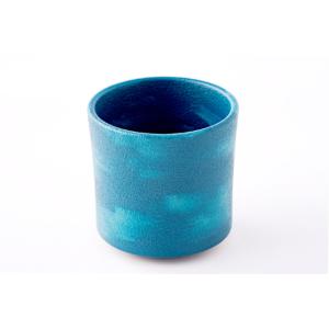 川連塗り漆器　漆工房 摂津「乾漆ぐいのみ YUZAWAブルー（大）」　秋田　湯沢