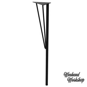 平安伸銅  Weekend Workshop ウィークエンドワークショップ スチールテーブル脚 WTK-1 黒