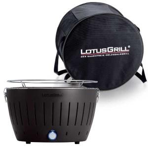 バーベキューコンロ HAFELE ロータスグリル G-AN-34PNC2 ダークグレー お試し炭付き USBケーブル付