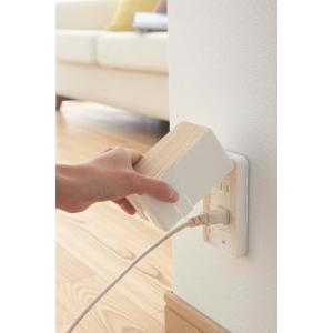山崎実業 コンセントガード ウッディ ホワイト...の詳細画像5