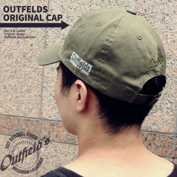 キャップ 調整 ベルト OUTFIELDS ロゴ 刺繍 カーキ ユニセックス コットン100%