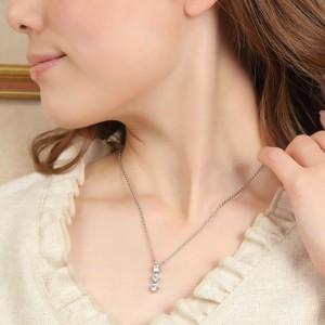 【レビューを書いてプレゼント】純チタン磁気ネックレス　医療機器　おしゃれ　女性　レディース　肩こり解消　ピュアループオズ　スリーストーン