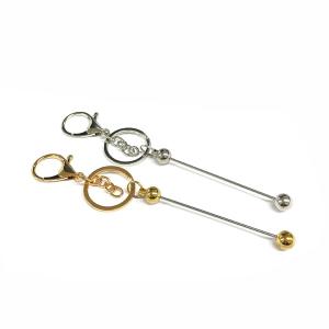 ビーズキーホルダー (15.8×2.4cm)  1個入 ナスカン カニカン バッグチャーム カスタムキーホルダー｜ouioui-jc2