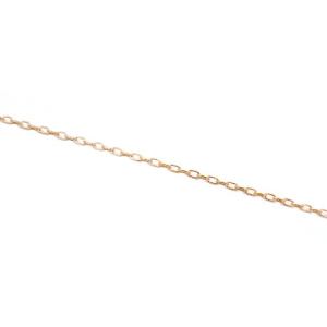 2.2mm幅小判(あずき)変型チェーン1m単位の計り売り((J)ゴールド/国内メッキ)｜ouioui-jc2