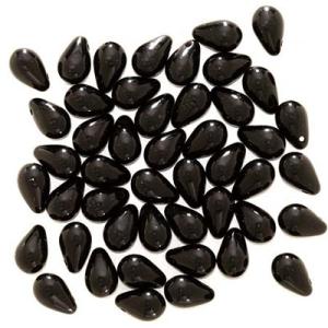 チェコ ドロップ(6mm×4mm)約30個入(ジェット)