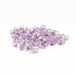 チェコビーズ ファルファーレ シードビーズ ガラス ハンドメイド アクセサリー (小/2mm×4mm)10g入 (ライトアメジスト)｜ouioui-jc2